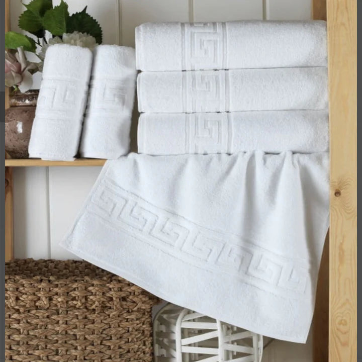 Set de 20 prosoape Hoteliere din bumbac 100% cu putere mare de absortie albe – 70 x 130 cm Elegance