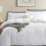 Set 10 lenjerii pat matrimonial, 2 persoane, percale, bumbac 100%, 4 piese, alb, HRC5