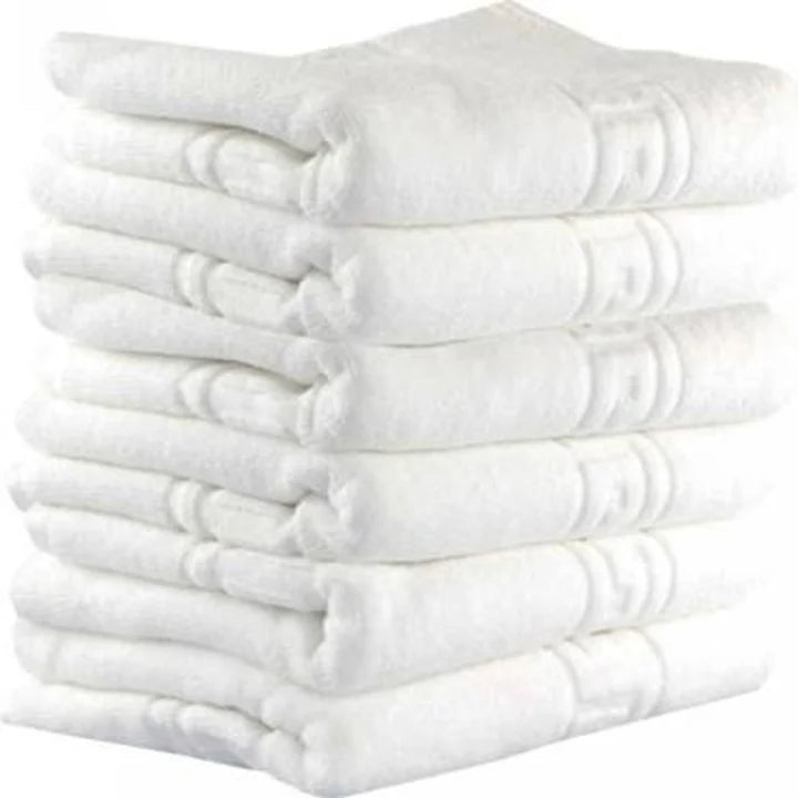 Set de 6 prosoape din bumbac 100% cu putere mare de absortie albe – 70 x 130 cm Elegance